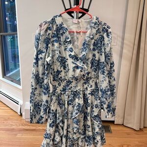 Gap x LoveShackFancy blue floral mini dress